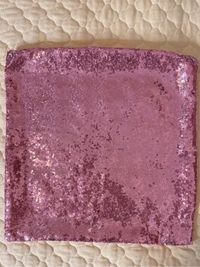 Pink Sequin Square pillow case